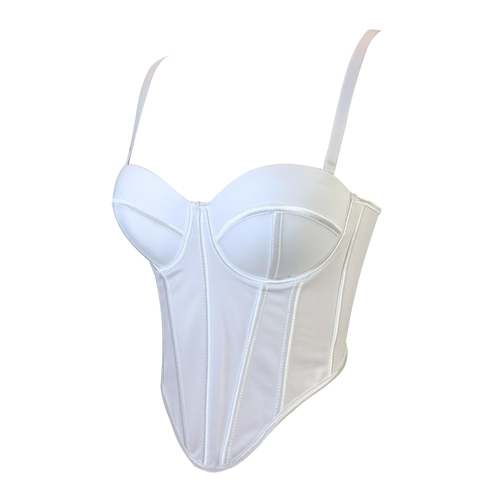 Bustino da donna con reggiseno corto con spalline alla moda per feste Clubwear reggiseno slim gilet costume
