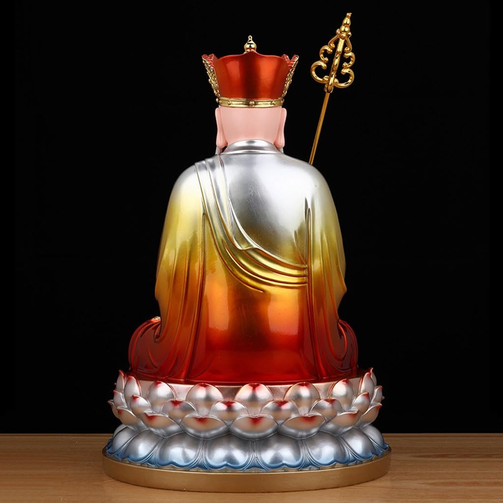 Posąg Buddy Do wnętrz Zen Malowana Żywica Figurki Bodhisattwy Do Kultu Domowego, Ozdoby Medytacyjne, Studium Salonu, Ozdoby Dekoracyjne Ozdoby Medytująca Statua Buddy Rzeźba