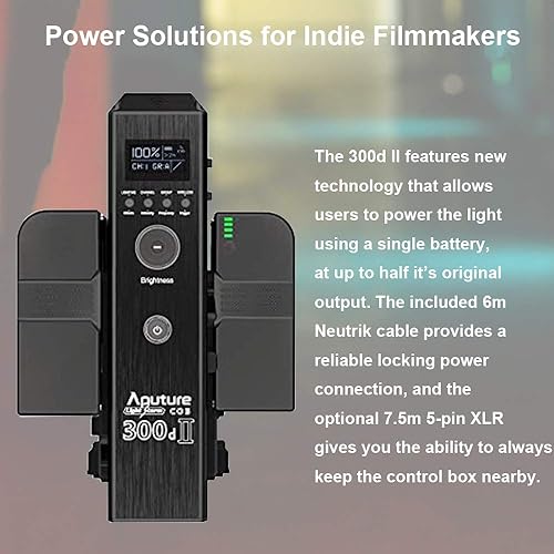 Miniatura 4 de Aputure LS C300D Mark II COB Light Storm 350W 55000lux Luz de día Balanceada Luz de video Led Montaje en V CRI97+TLCI97+8 Efectos de iluminación