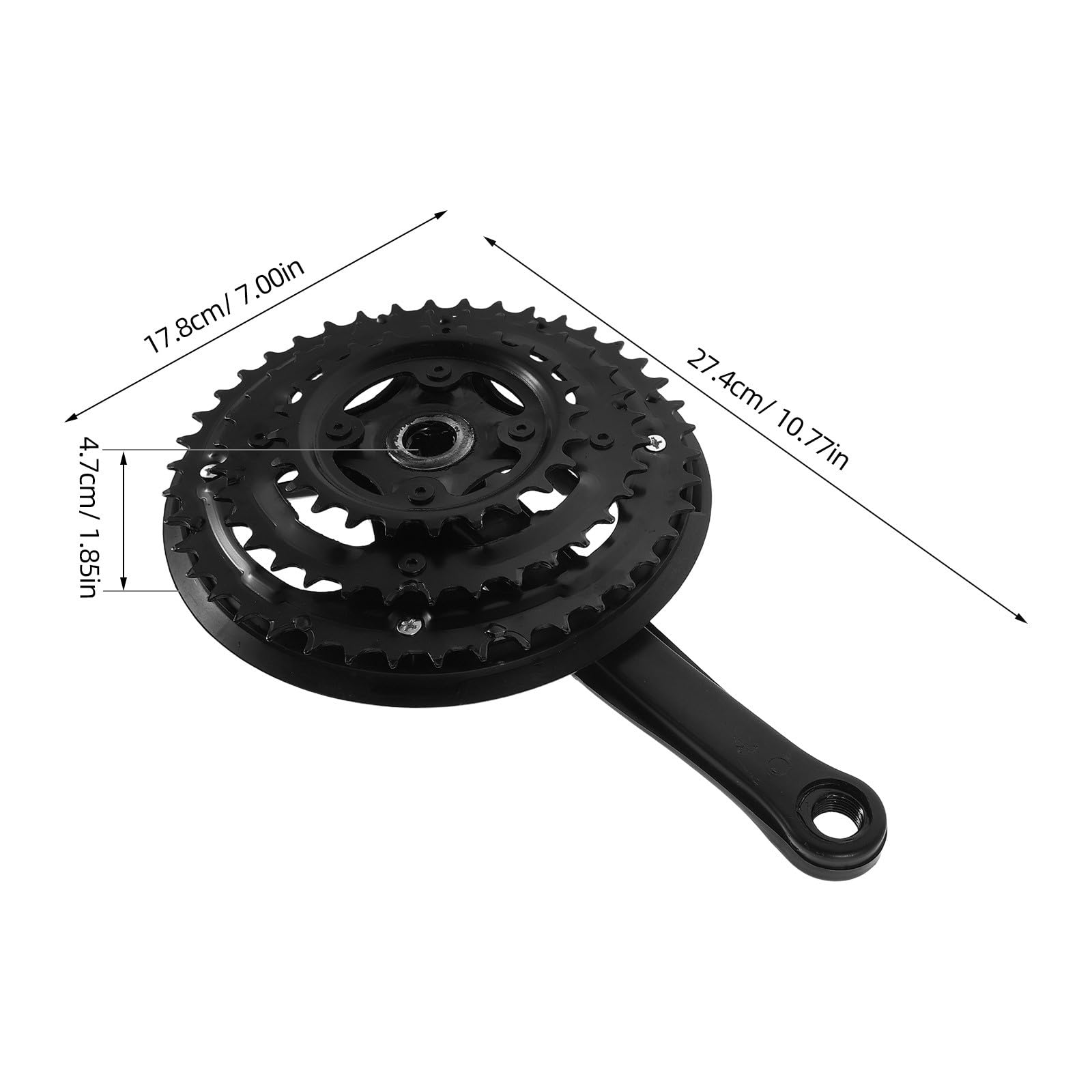 MAGICLULU Guarnitura per Mountain Bike e Bici Pieghevole, Set Pedivelle Destra in Acciaio al Carbonio Corona, Accessorio per Riparazione e Cambio Marcia Fluido, Forniture per Biciclette