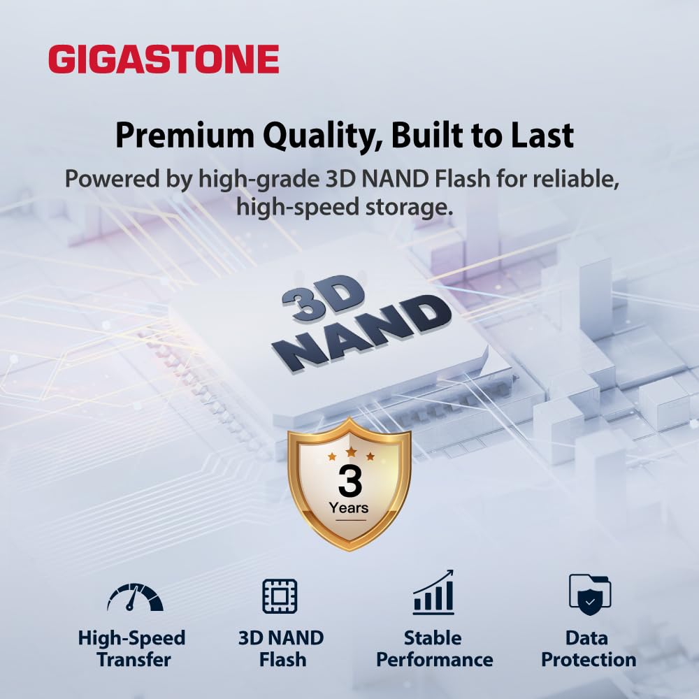 GIGASTONE Disco duro externo SSD 512 GB (2 unidades) USB A+C hasta 500 MB/s para PS5 iPhone16 4K 60 fps ProRes USB3.2 Gen2 - Disco duro portátil para MacBook iPad PlayStation Xbox Duo Go
