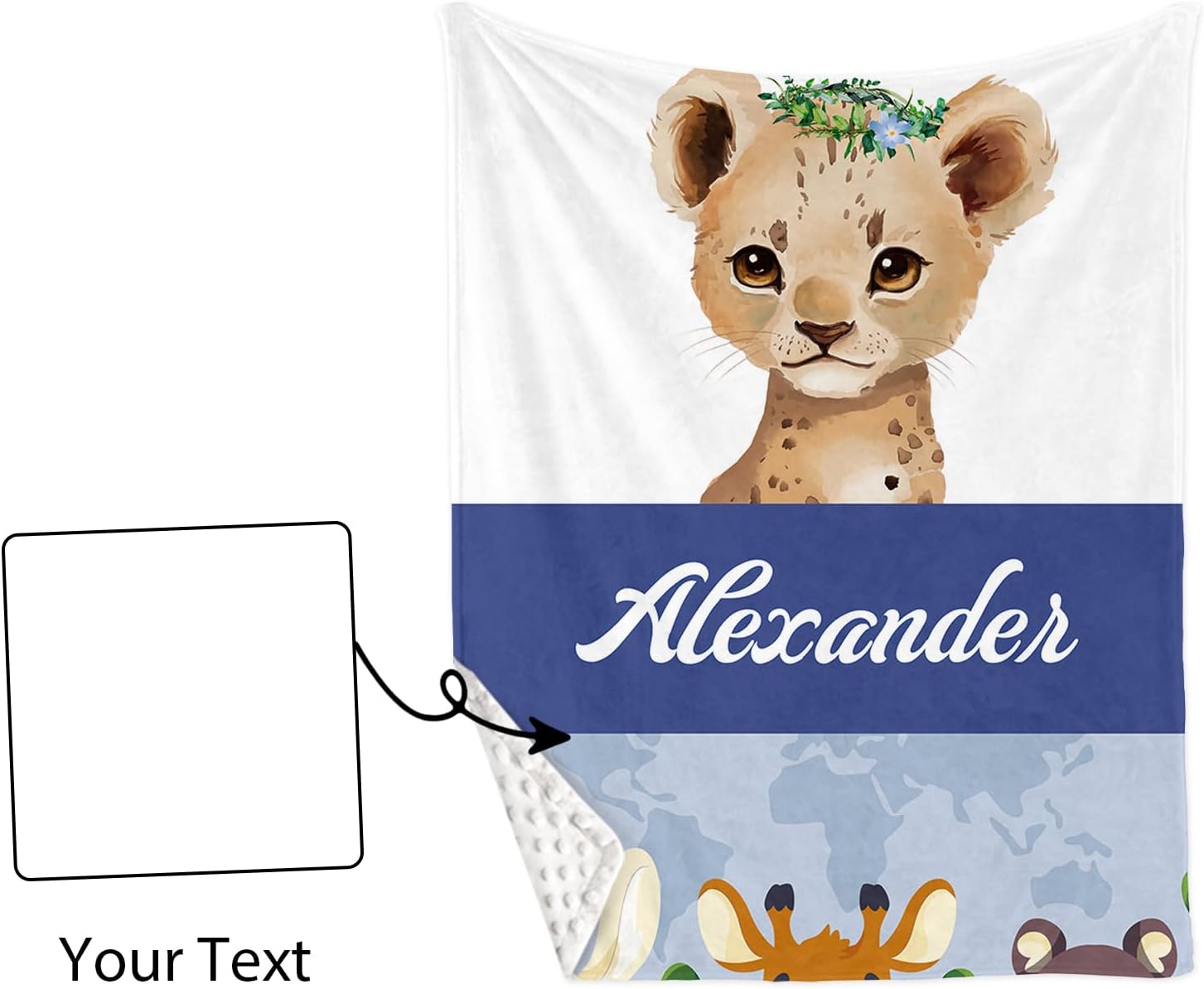 Custom Name Boy Crib Bedding Set for Infant Baby, Personalized Nursery Decor Leopard Baby Blanket Fitted Crib Sheet Changing Pad Cover 3 Pcs, Great Gift from Parents