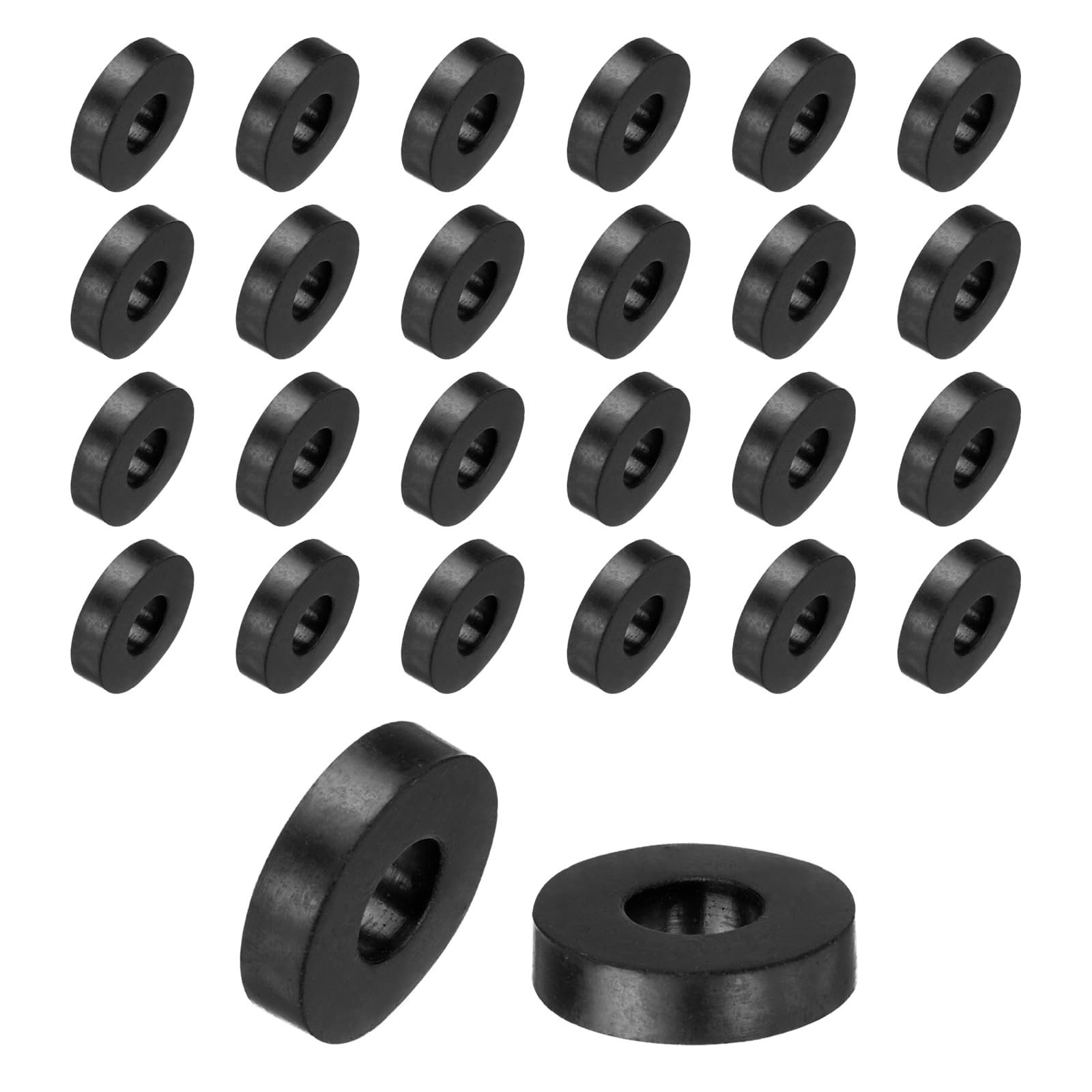 Unifizz 48PCS Rubber Spacers 20mm OD 8.5mm ID 5mm Height Round Anti Vibration Spacer Rubber Bushing Grommets Thick Rubber Washers for Home Car Accessories