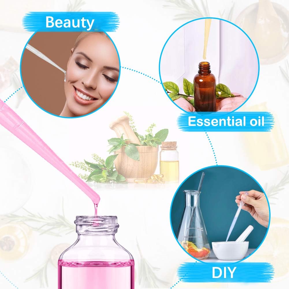 100 pipet, 3 ml, jednorazowe pipety z tworzywa sztucznego, ze skalą, do eksperymentów laboratoryjnych, do eksperymentów w klasie, perfumy, olejki eteryczne
