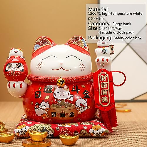Figura Decorativa de Gato de la Suerte en Cerámica miniatura 3