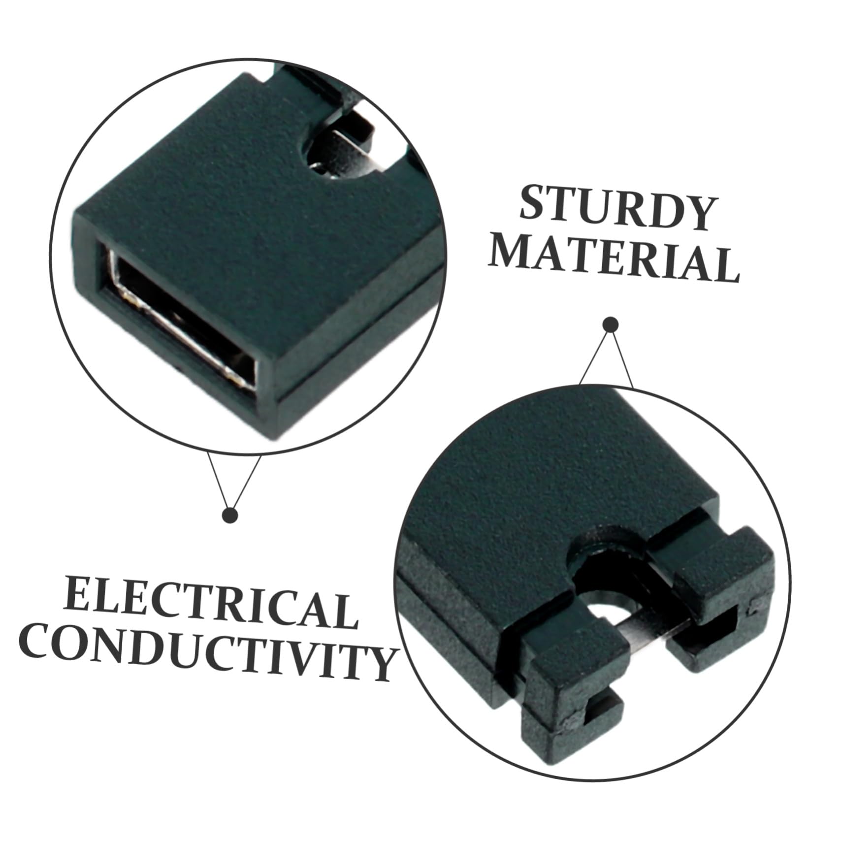 STOBAZA 100 Pièces Capuchons De Pontets Noirs Pour Shunts De Circuit Imprimé Connexion De Court-circuit Pour Projets De Bricolage Et Électronique