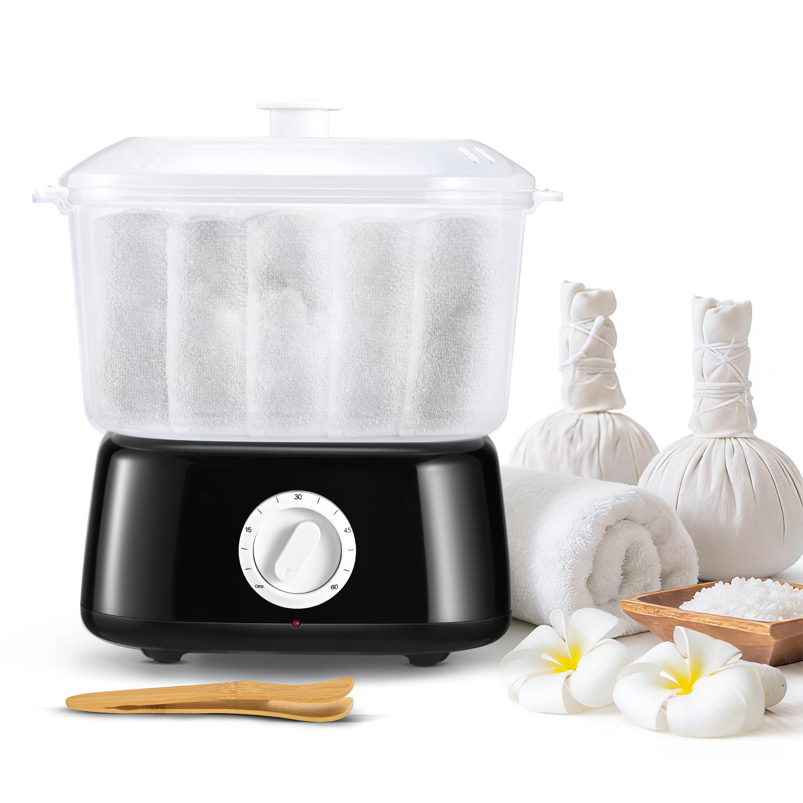 Chauffe Serviette, Chauffe Serviette Esthetique avec Pince à Serviette, Grande Capacité de 3L Chauffe Serviette Spa, Chauffe Serviette Barbier à Chauffage Rapide pour Salon, Usage Domestique