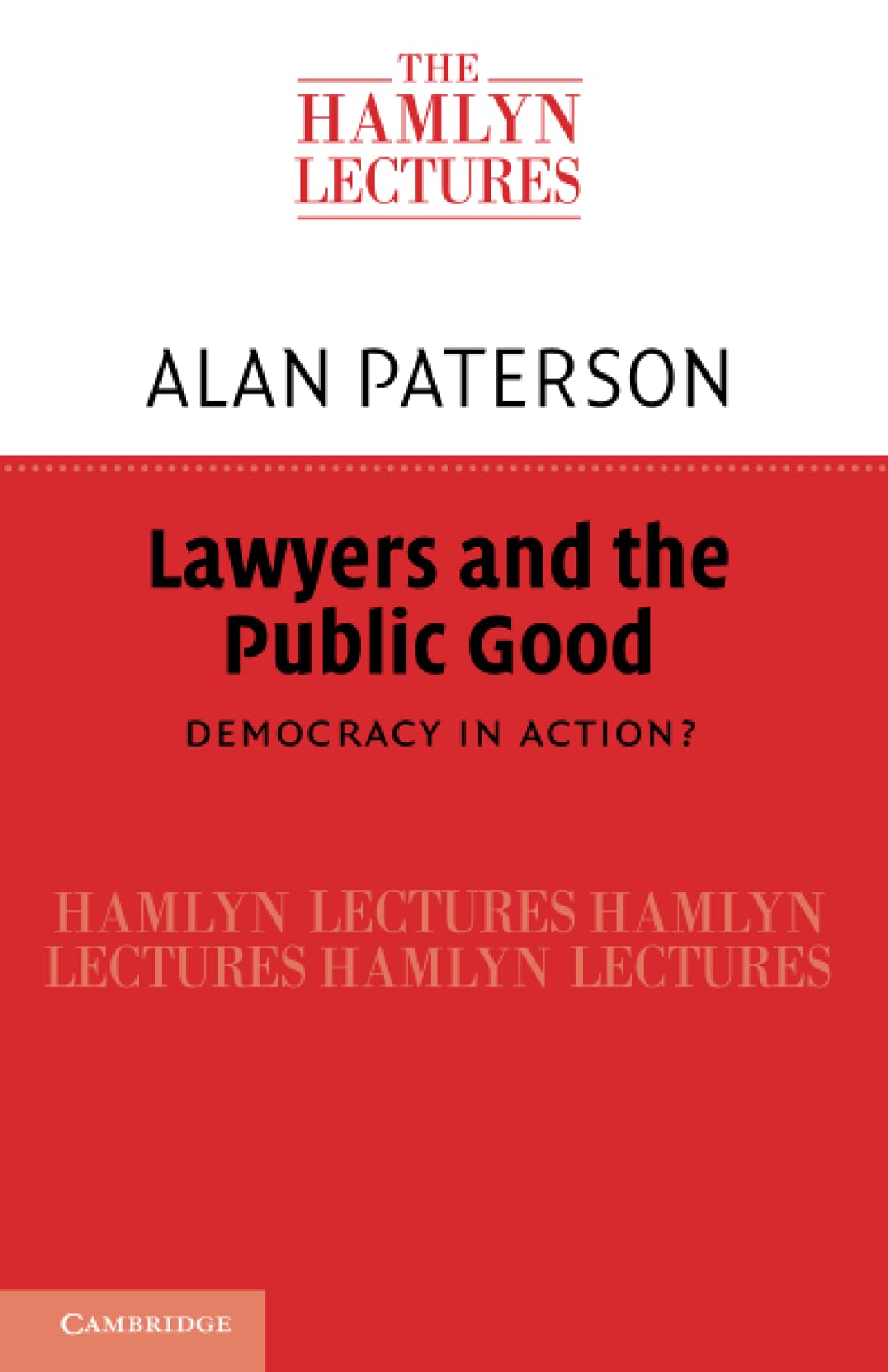 Lawyers and the Public Good Democracy in Action? Paterson Paperback