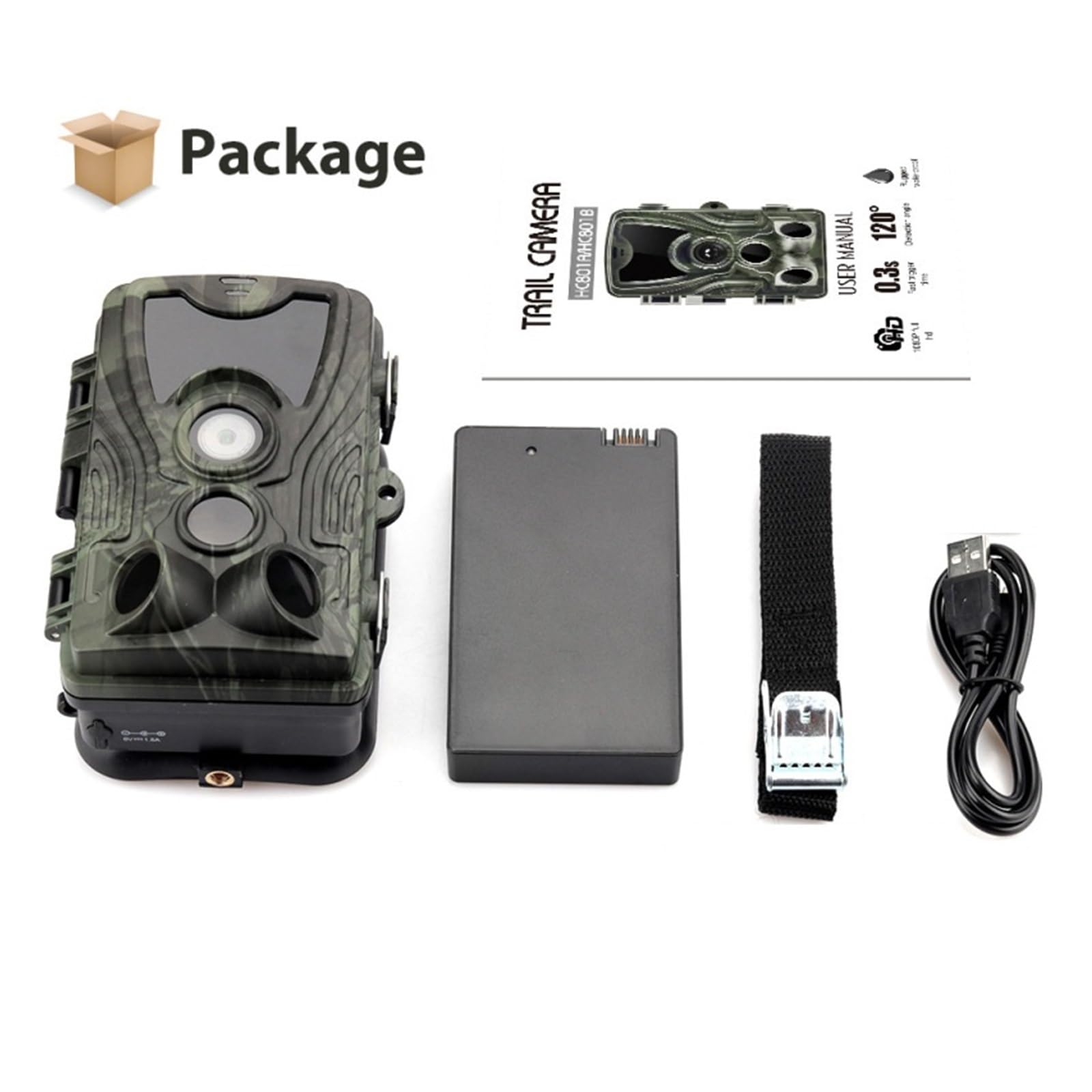 Cámara Vida Silvestre Cámara De Caza For Exteriores, 24MP, 1080P, Batería Litio 5000 MAh, Observación Visión Nocturna, Seguridad For El Hogar, Huerto Y Granja Monitoreo Confiable Preciso