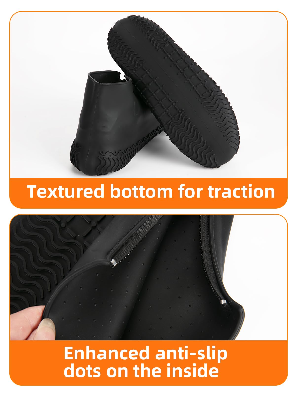 HTHOY&GOWY Cubrezapatos impermeables de silicona para niños, hombres y mujeres