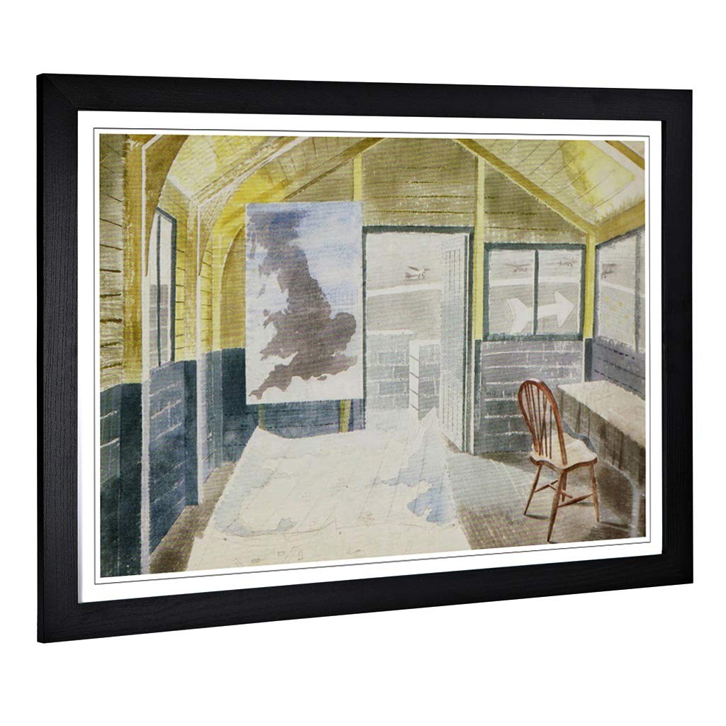 Big Box Art Framed Print of Eric Ravilious Operations Design | Wall Art Picture | Home Decor for Kitchen, Living, Dining Room, Bedroom, Hallway, Office, Black, A2 / 24.5x18 Inch / 62x45cm