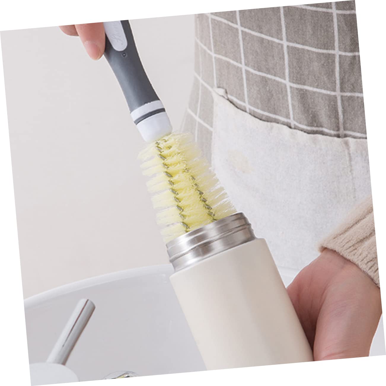 Mobestech 2piezas Cepillo De Limpieza De Copas Mango Herramienta Duradera para Biberones y Botellas para Hogar y Cocina Diseño Compacto y Práctico para Almacenamiento