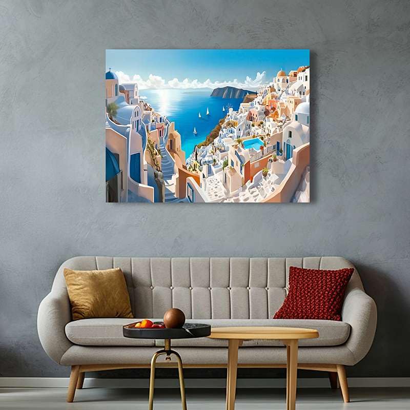Tableau mer et île ART PRINT CAFE' impression sur toile d'art signée Sanchez