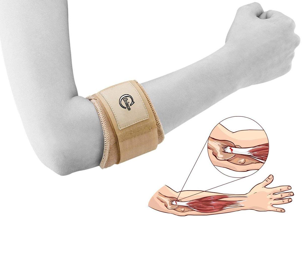 Ellenbogenbandage, für Tennis/Golfer, 2 Stück