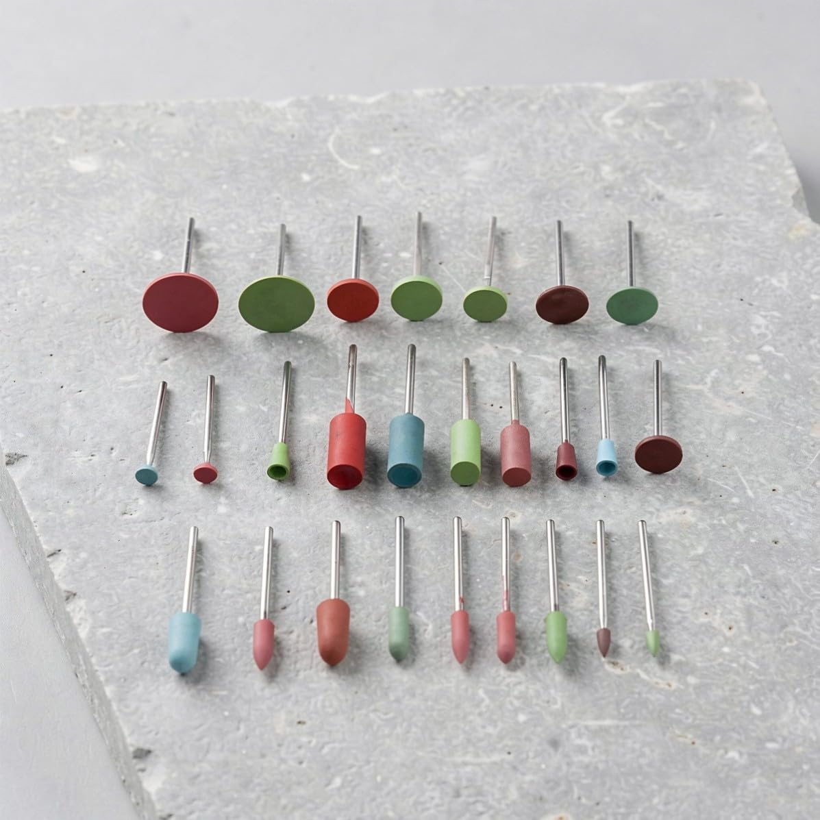 26pcs Rubber Grinding Buffing Wheel 2.35mm Shank for Jewelry Metal