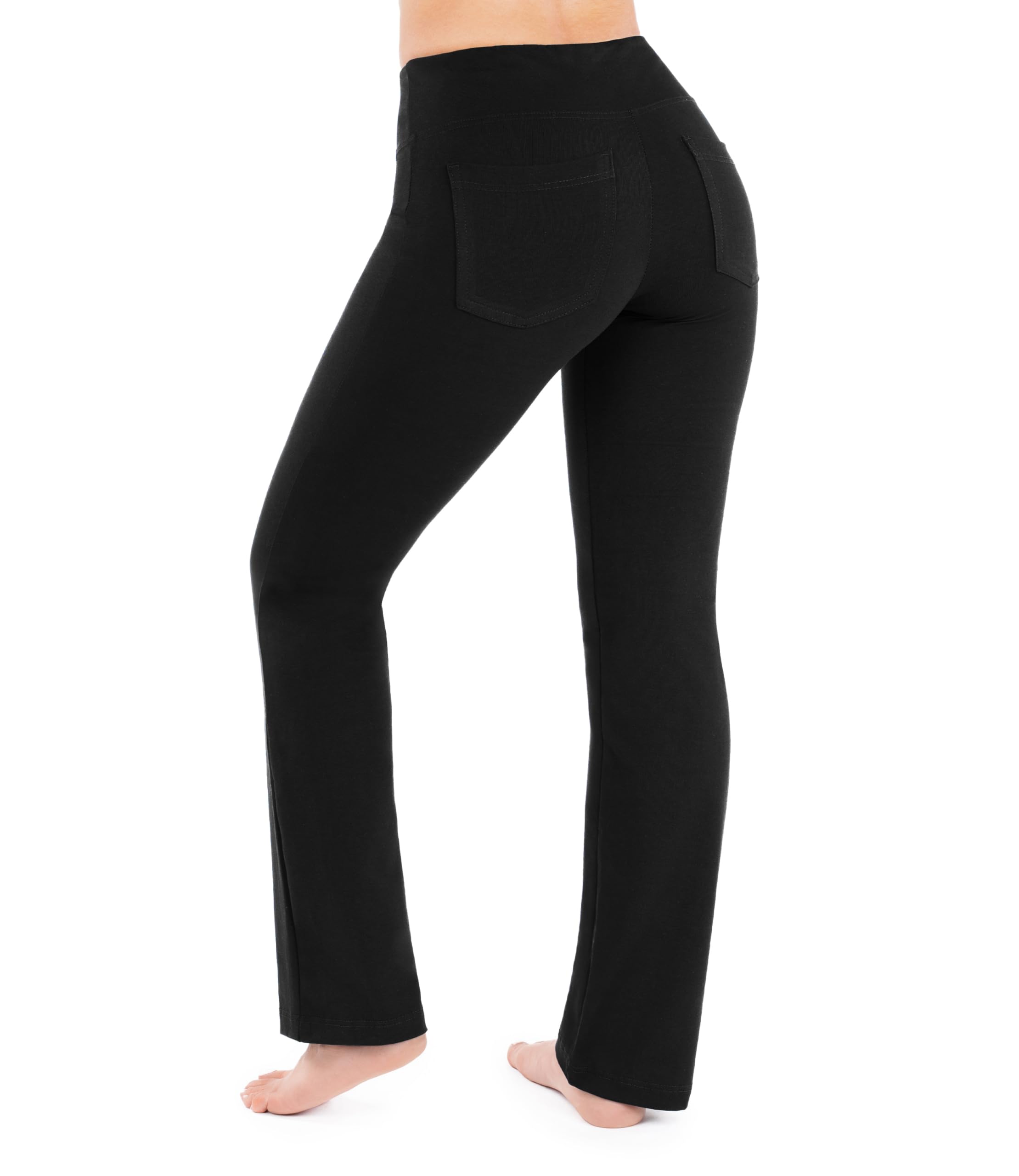 Nirlon Yoga Pants with Pockets - Yoga Pants with Pockets for Women Breathable Leggings with Pockets Regular & Plus Size Pants