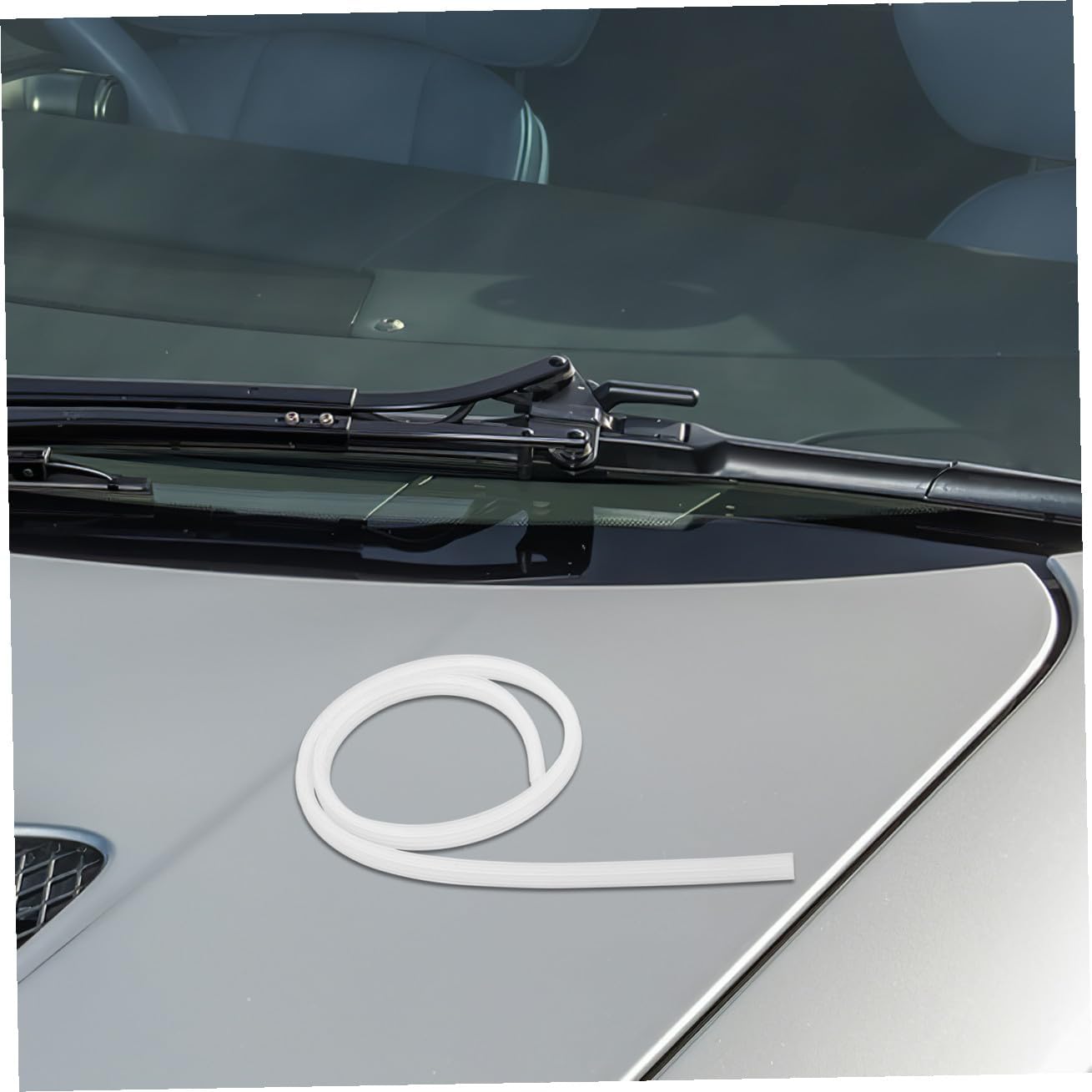 Cabilock 2pcs Silicone Wiper Refill Strips Windscreen Wiper Strips Replacement Refills for Car Windshield