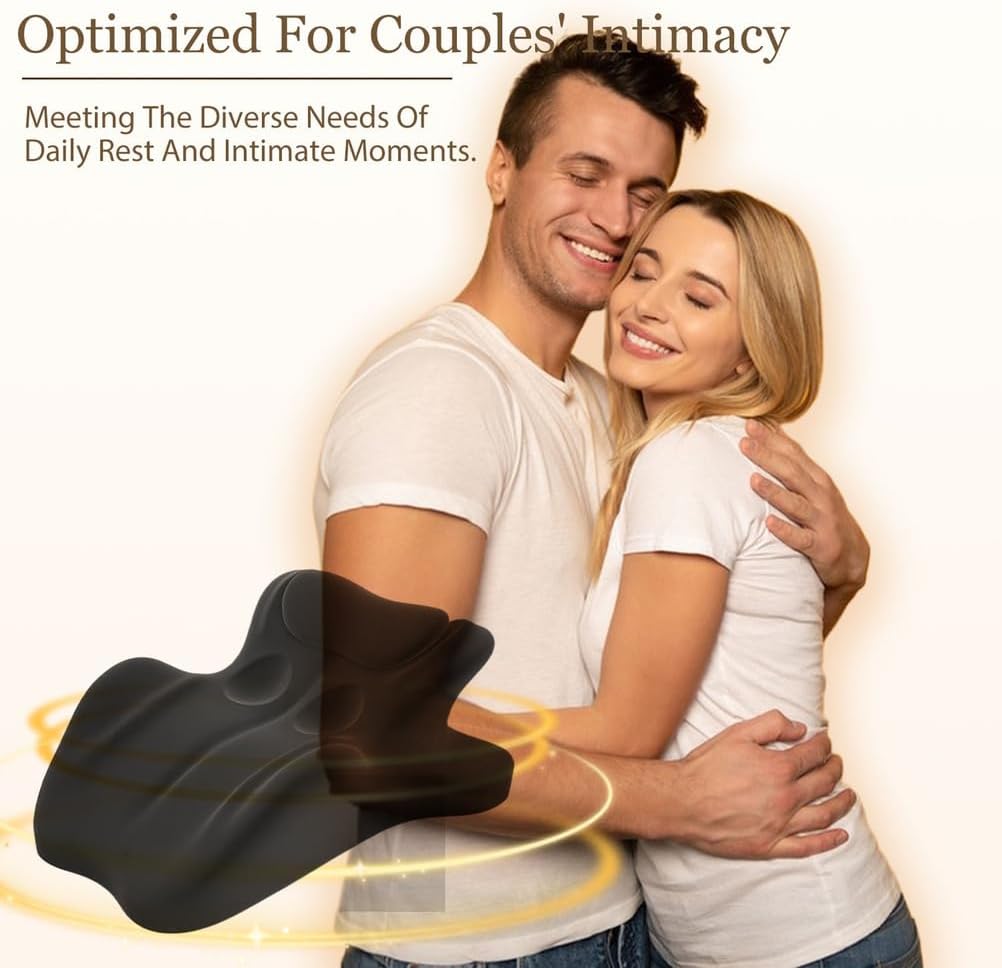 Couples Pillow for Intimacy, 27° Angle Perfect Position, Sex Pillowcase Wedge Pillow for Doggy, Love nest Pillow for Couples, Intimacy Pillows for Couples,Gray