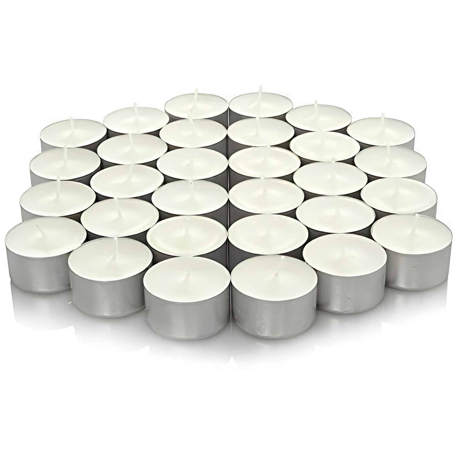 We Can Source It Ltd – 250 White Tea Light Candles Unscented – 8 Hour Burn Time – Smokeless, Non-Toxic, Clean Burning – Ideal for Christmas, Weddings, Parties, Power Cuts & Everyday Use