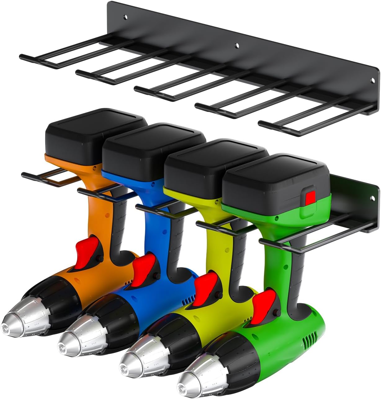 Alitamei Power Tool Organizer 2 PCS Power Drill Organizer Wall Mounted Power Tool Storage Rack for Workshop, Garage Organizer