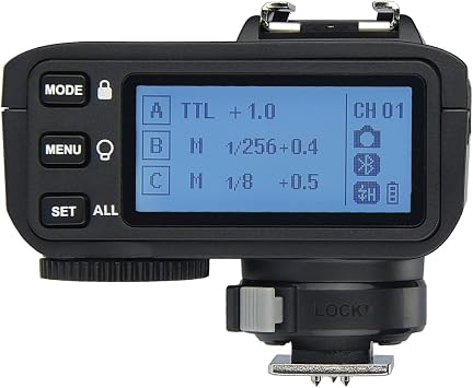 Godox X2T-O TTL Wireless Flash Trigger for Olympus, 1/8000s HSS Bluetooth Connection Supports App Controller, TCM Function, 5 Separate Group Buttons, Hotshoe Locking, AF Assist Light