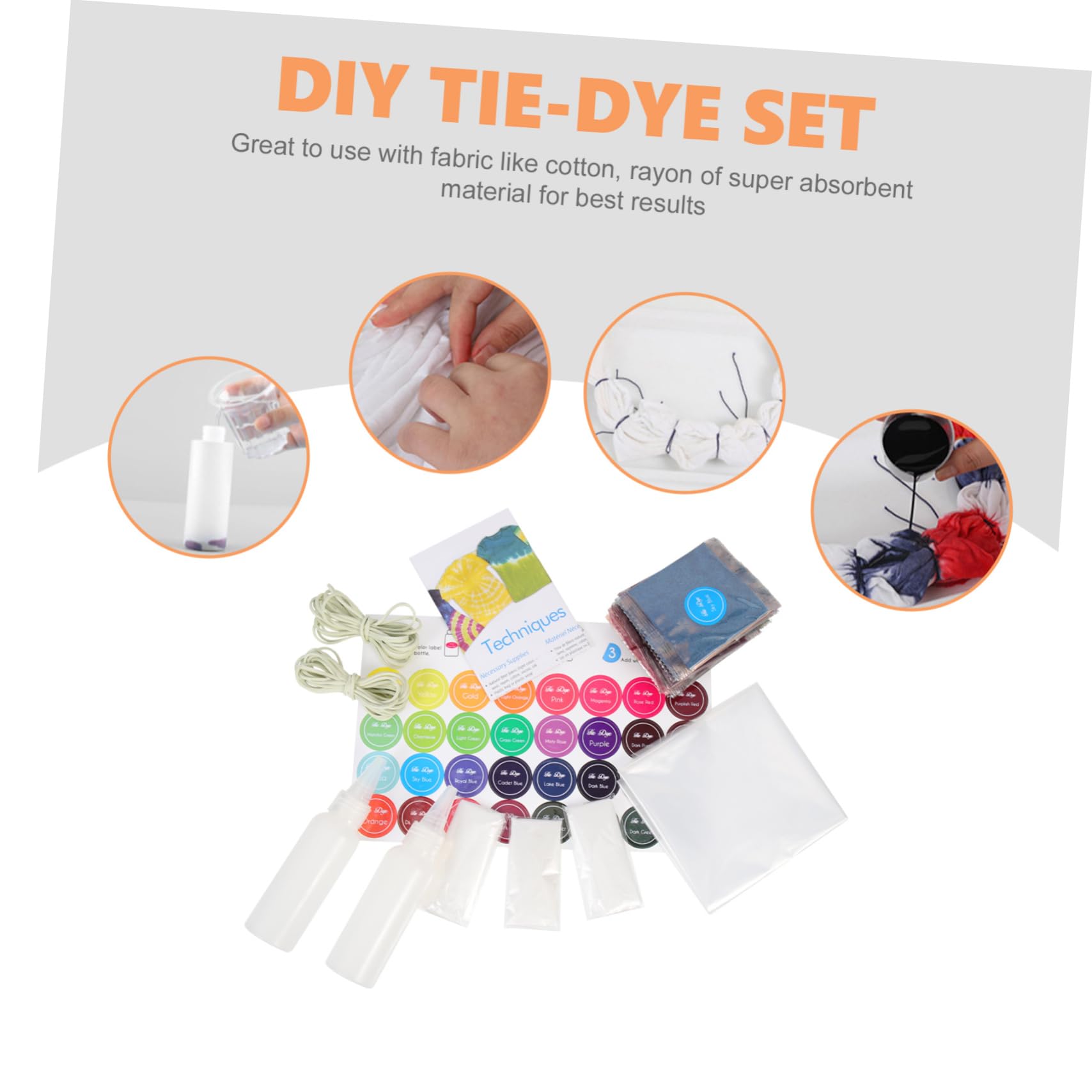 SEWACC 1juego De Para Teñido Tie Dye y Manualidades Adultos Kit De Teñido Para Ropa y Accesorios