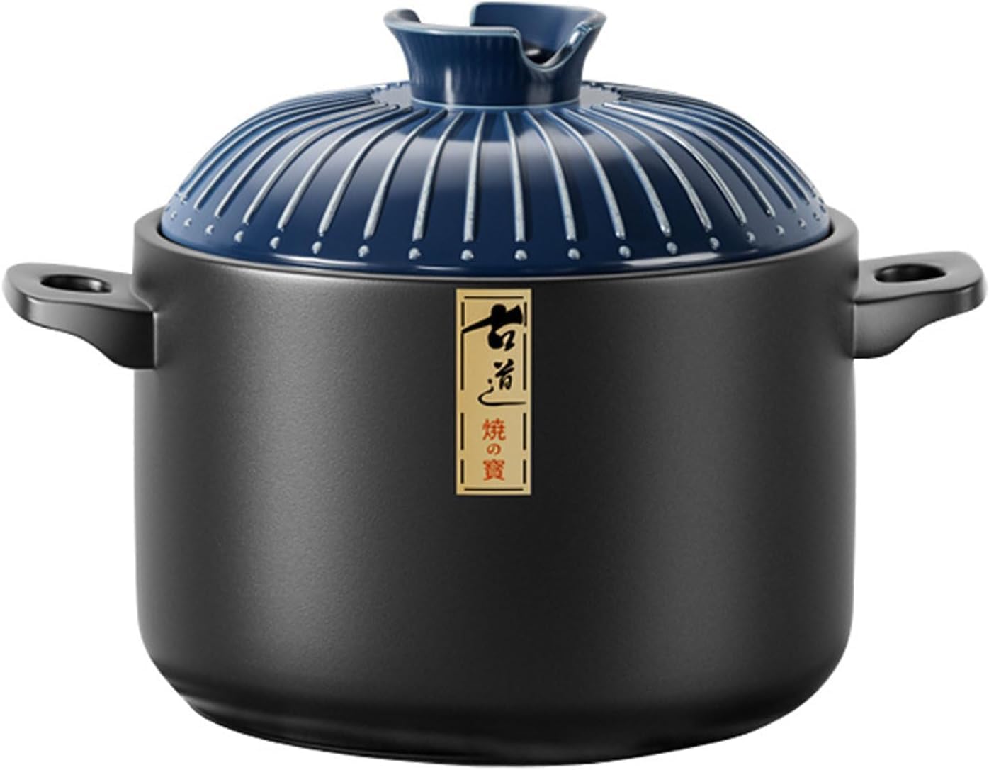 Olla pequeña de arcilla japonesa para guisos caseros y estofados a fuego lento