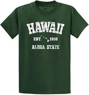 Vintage Hawaiian Islands Tee in 42 Colors and Regular, Big and Tall Sizes