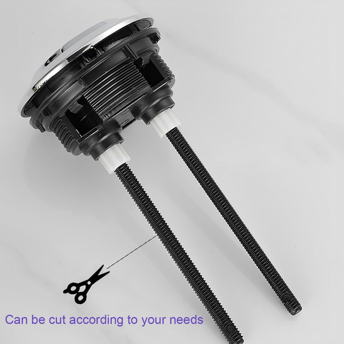 Botón de inodoro de doble descarga 38 mm, botón de inodoro de doble descarga Plástico ABS