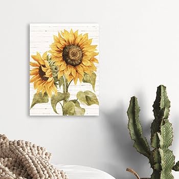 Amazon.co.jp: Kunstorner ひまわり 絵画 壁掛け 装飾画 部屋