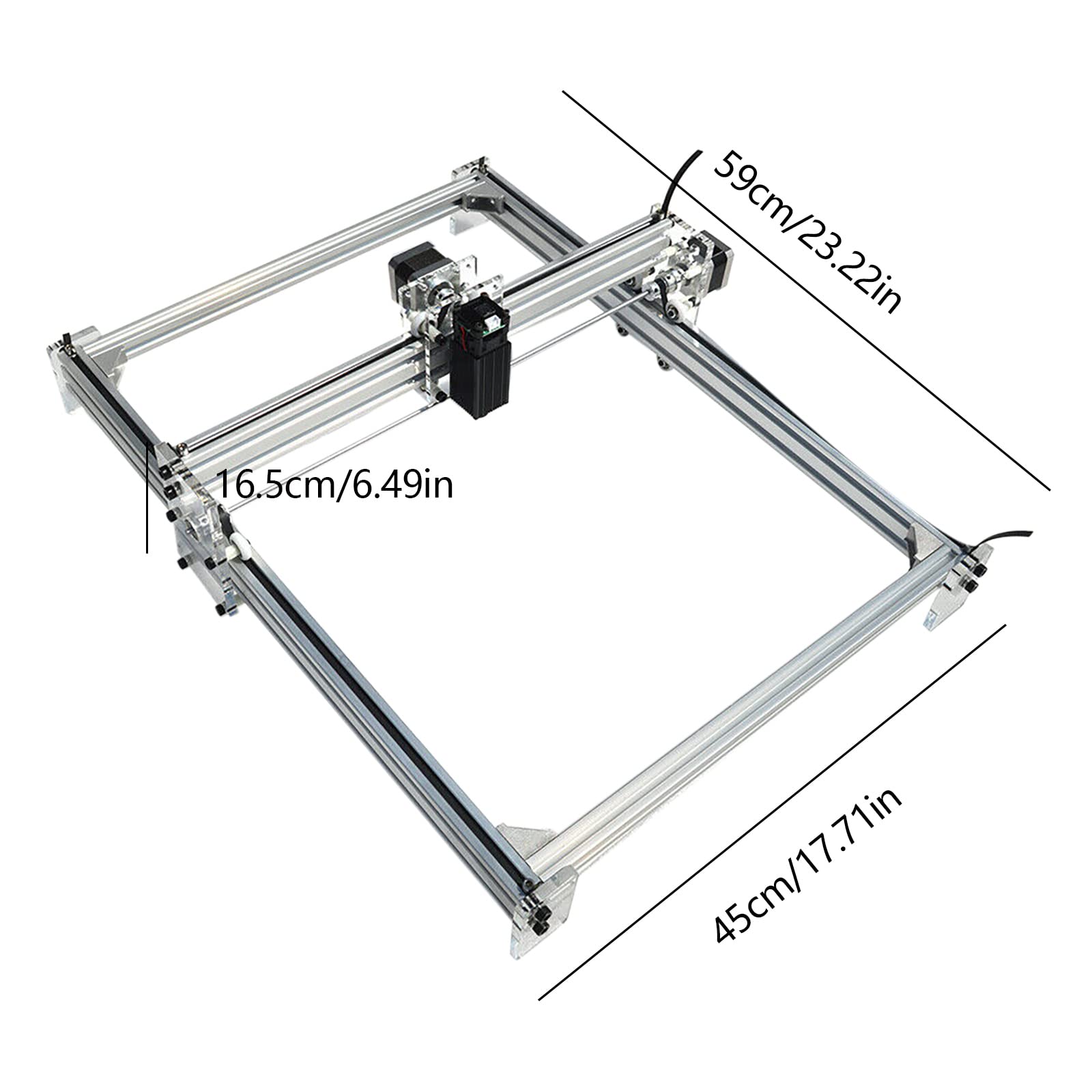 Maszyna do grawerowania laserowego 50 W, "zrób to sam", do grawerowania laserowego CNC, ochrona oczu, nóż laserowy do drewna, metalu, DIY, ręczne wykonanie, duża powierzchnia grawerowania 400 x 500 mm