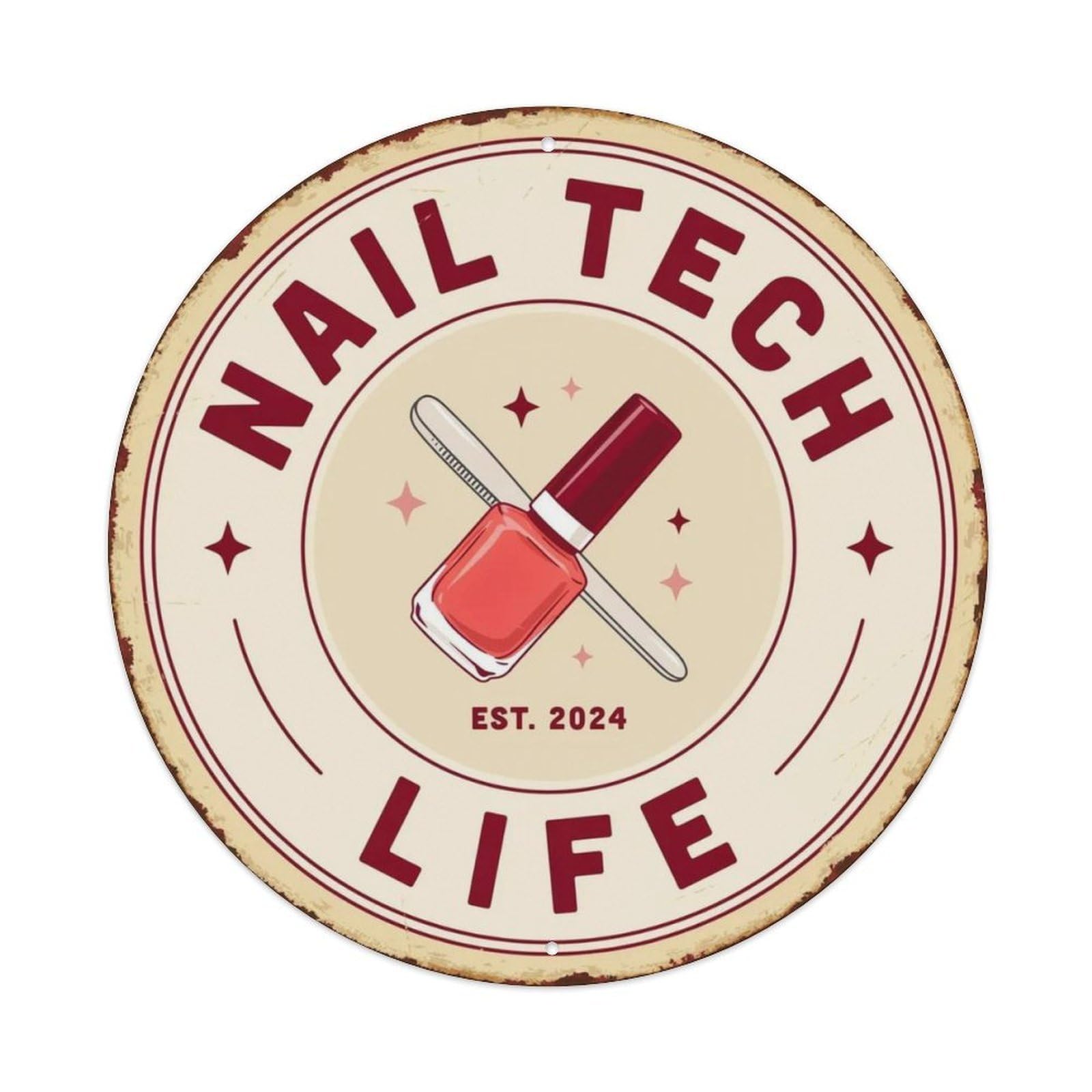 Nail Tech Life Metal Tin Sign Plaque