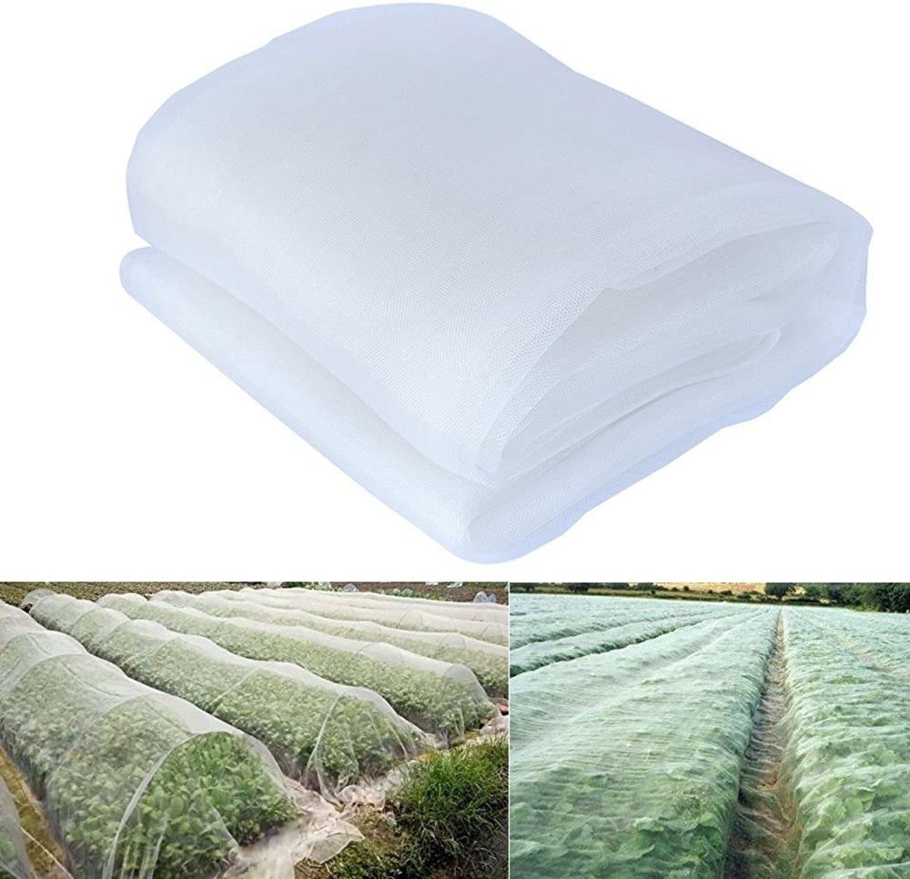 Siatka ogrodowa na owady, ochrona przed owadami, ptakami, 6,5 m x 6,5 m, idealna do roślin, warzyw, owoców, drzew i szklarni