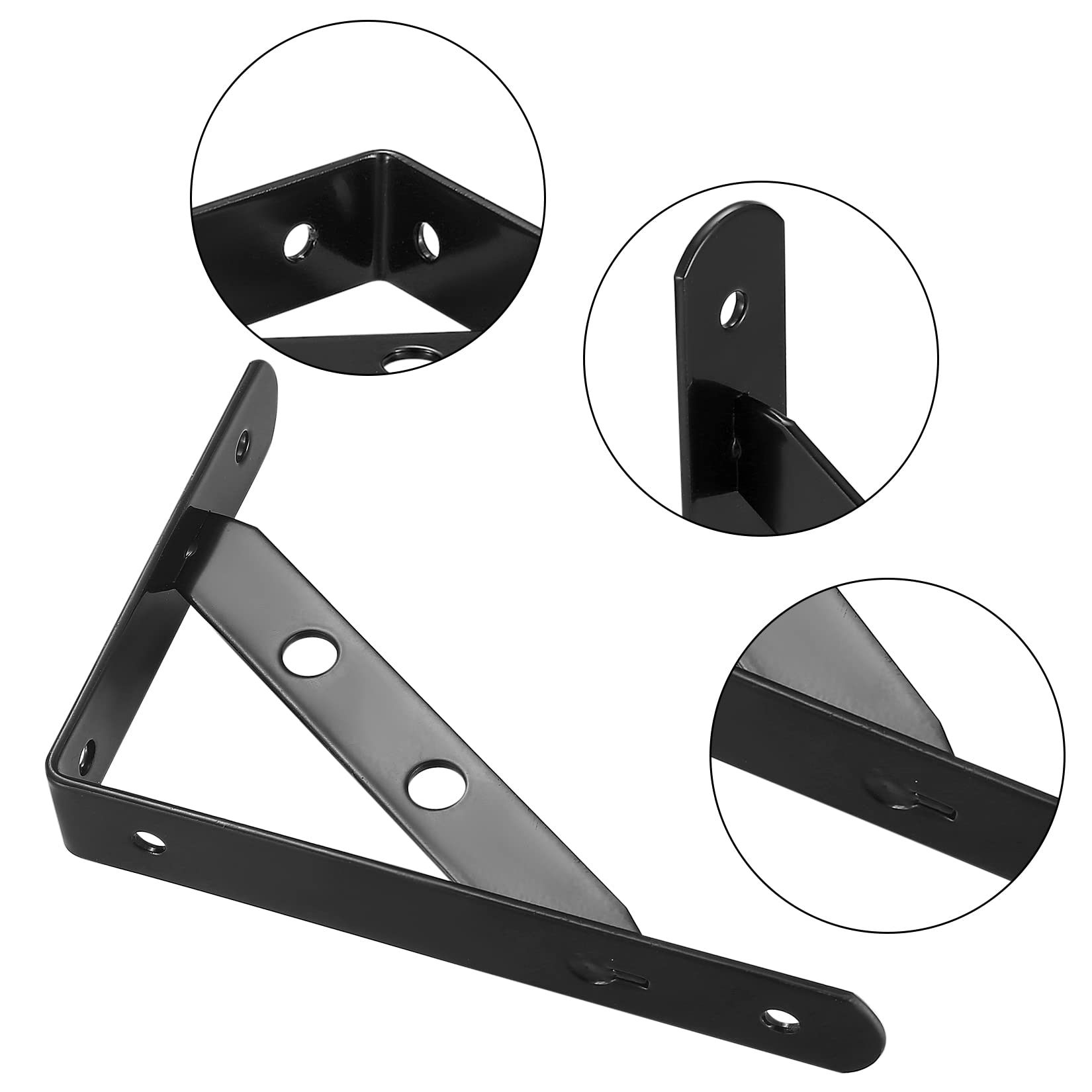 Amazon | 棚受け金具 L字型 4本セット 10cm 100mm 黑 L字型 アイアン