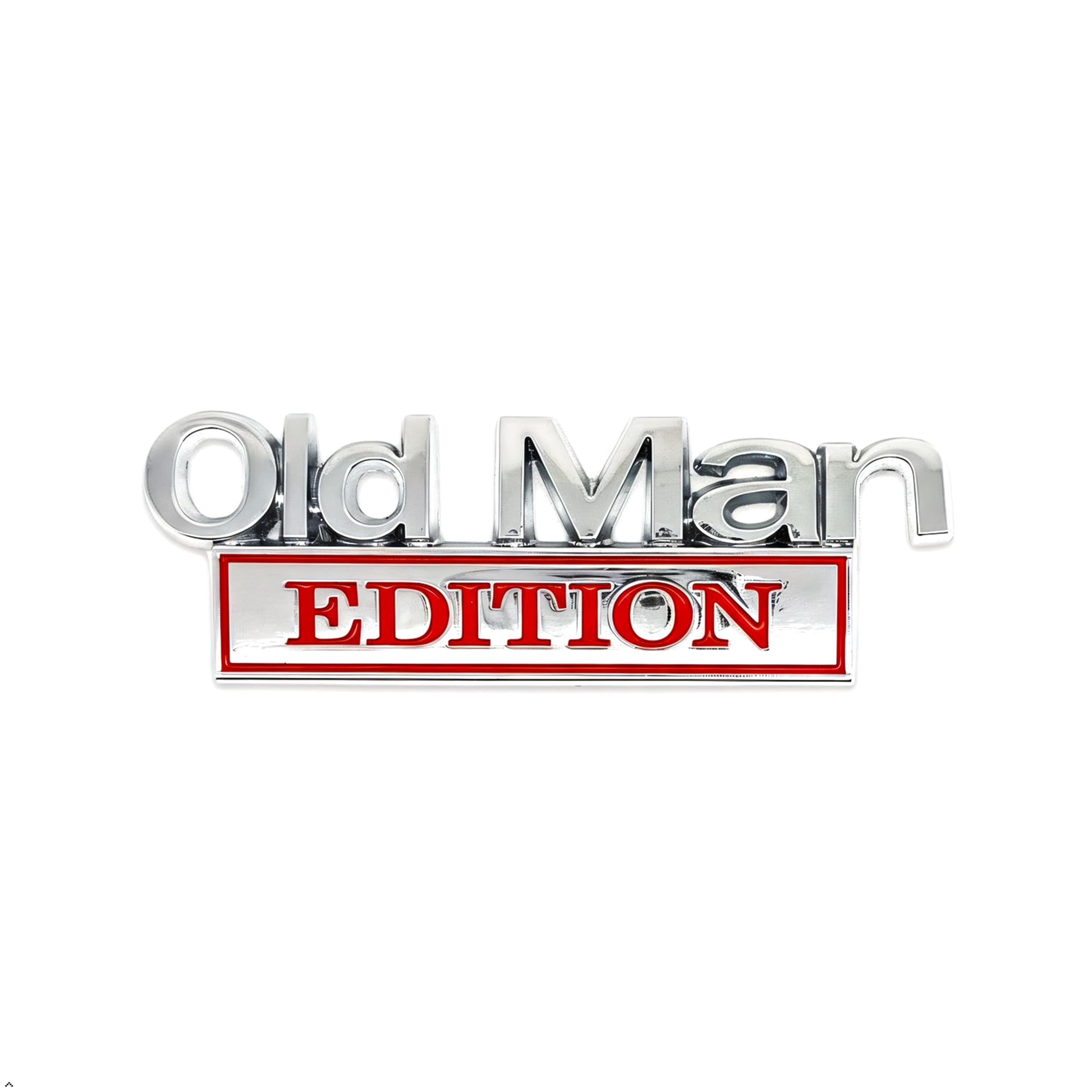 Old Man Car Emblems of Honor - 2PCS 3D Metal Decals Badge | Still Got It! Retired. Not Expired Senior Veteran Decal for Truck, SUV & Garage Fridge(