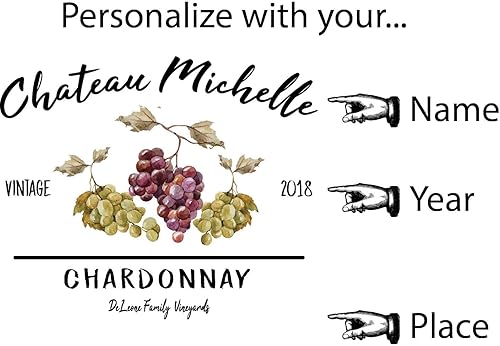 Miniatura 3 de Reloj de pared decorativo grande personalizado con extremo de barril de vino Chateau (21 pulgadas) con motor de alto par, decoración de bar de vinos
