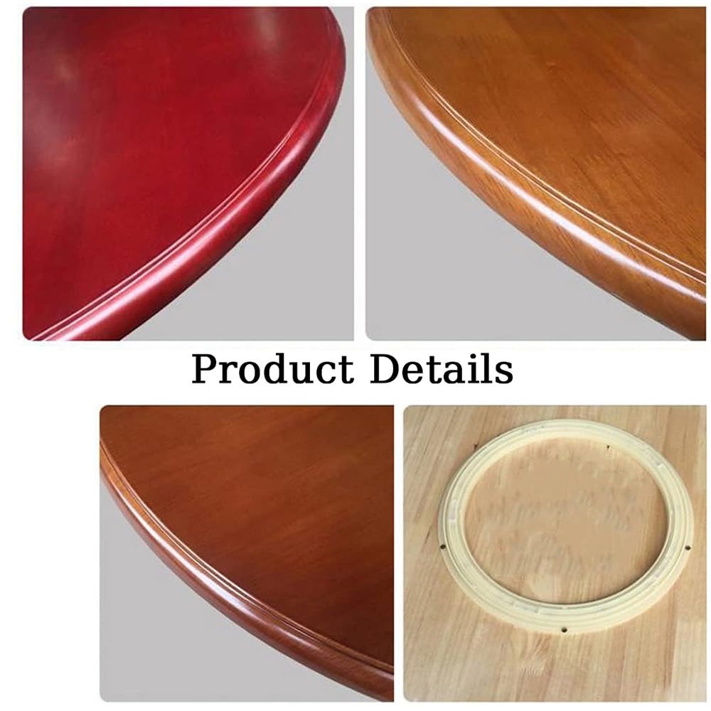 Lar - Vassoio girevole in legno, 114,3 cm, liscio e silenzioso, perfetto per intrattenere e servire, decorazione ideale per la cucina (rosso)