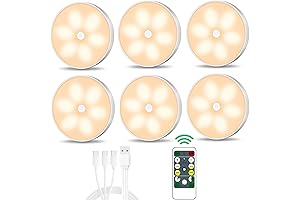 Warm White Puck Lights with Remote | Motion Sensor LED Closet Lights