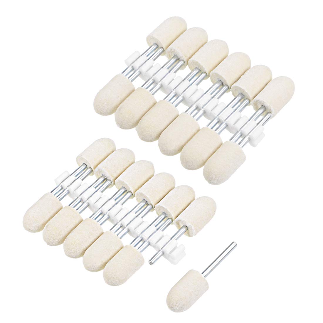 8mm Wool Felt Mounted Points Tapered Polishing Bits Burrs Buffing Wheels 10 Pcs (Size : 12mm)