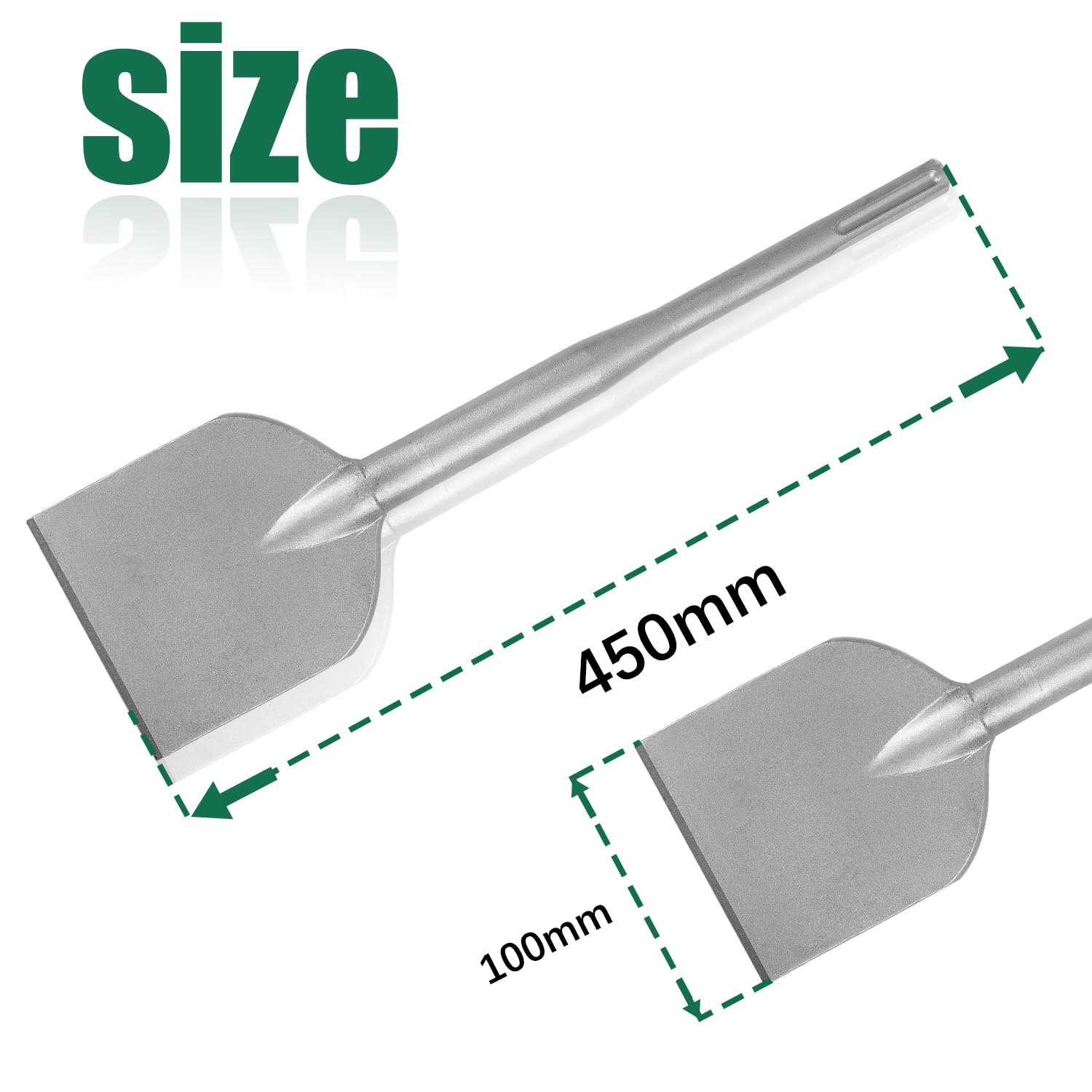 Monkey King Bar Floor Scraper Chisel 450x125MM,SDS Max Shank Chisel For Hammers,Used For Removing Asphalt Concrete Tiles Or Brick Sections