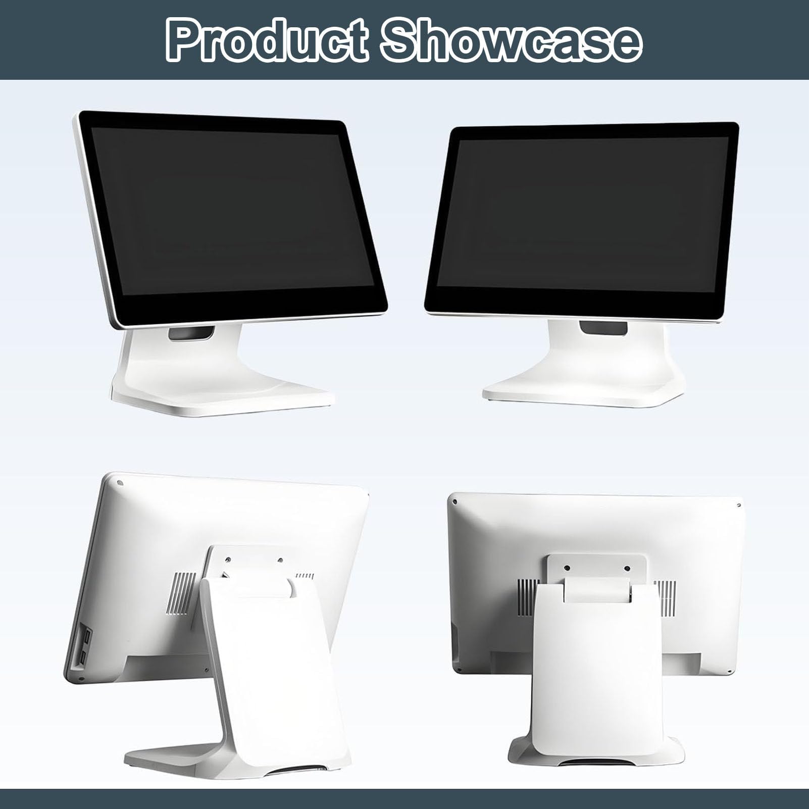 Terminal POS para pequeñas Empresas, Punto de Venta Caja registradora con Windows-10 Professional, Pantalla táctil de 15,6", 4 GB de RAM, SSD de 64 GB, 1920 x 1080 píxeles (Solo Hardware)
