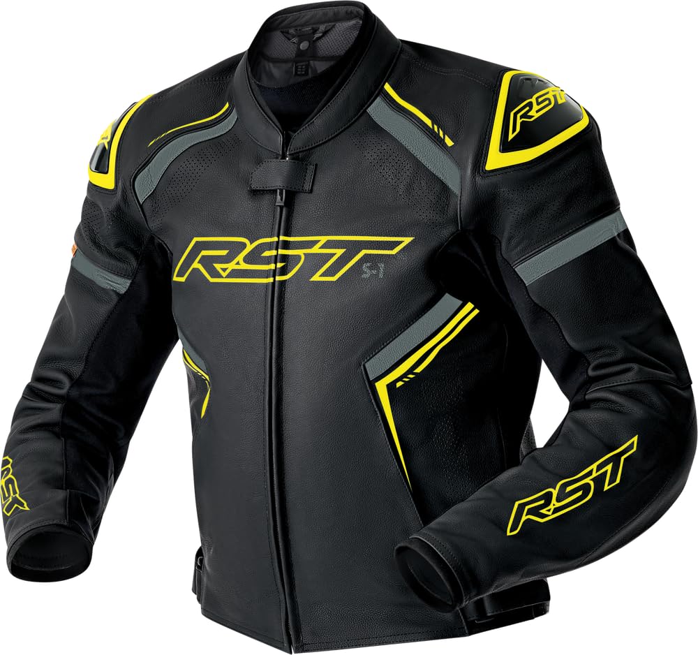 S1 D3O LEATHER Motorcycle Jacket – Reinforced Construction, CE Certified Armor, Road/Adventure Use