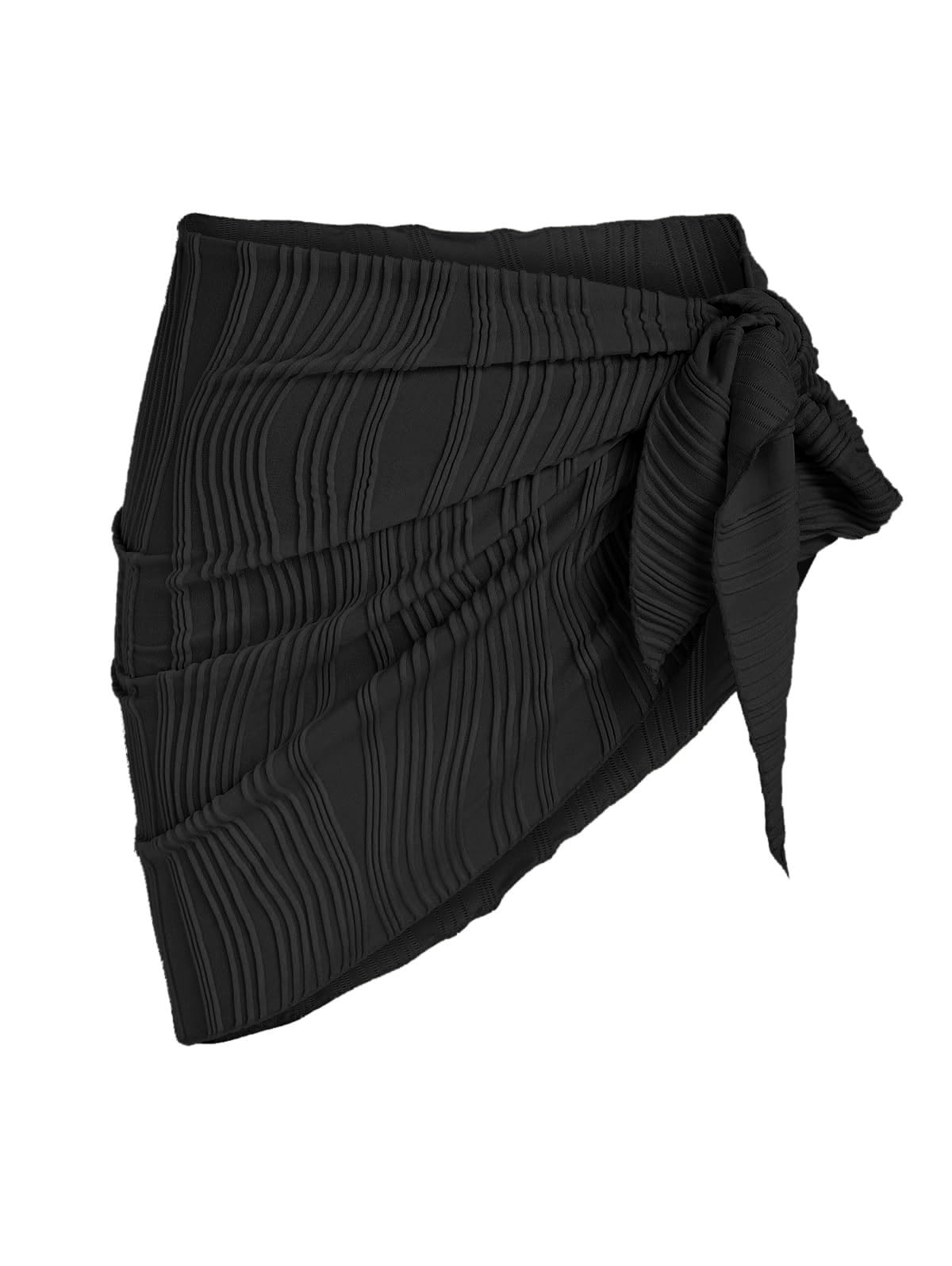 Metallic Shiny Short Sarong Coverups for Women Semi Sheer Bathing Suit Wrap Swimsuit Skirt Beach Bikini Cover Up-image-20