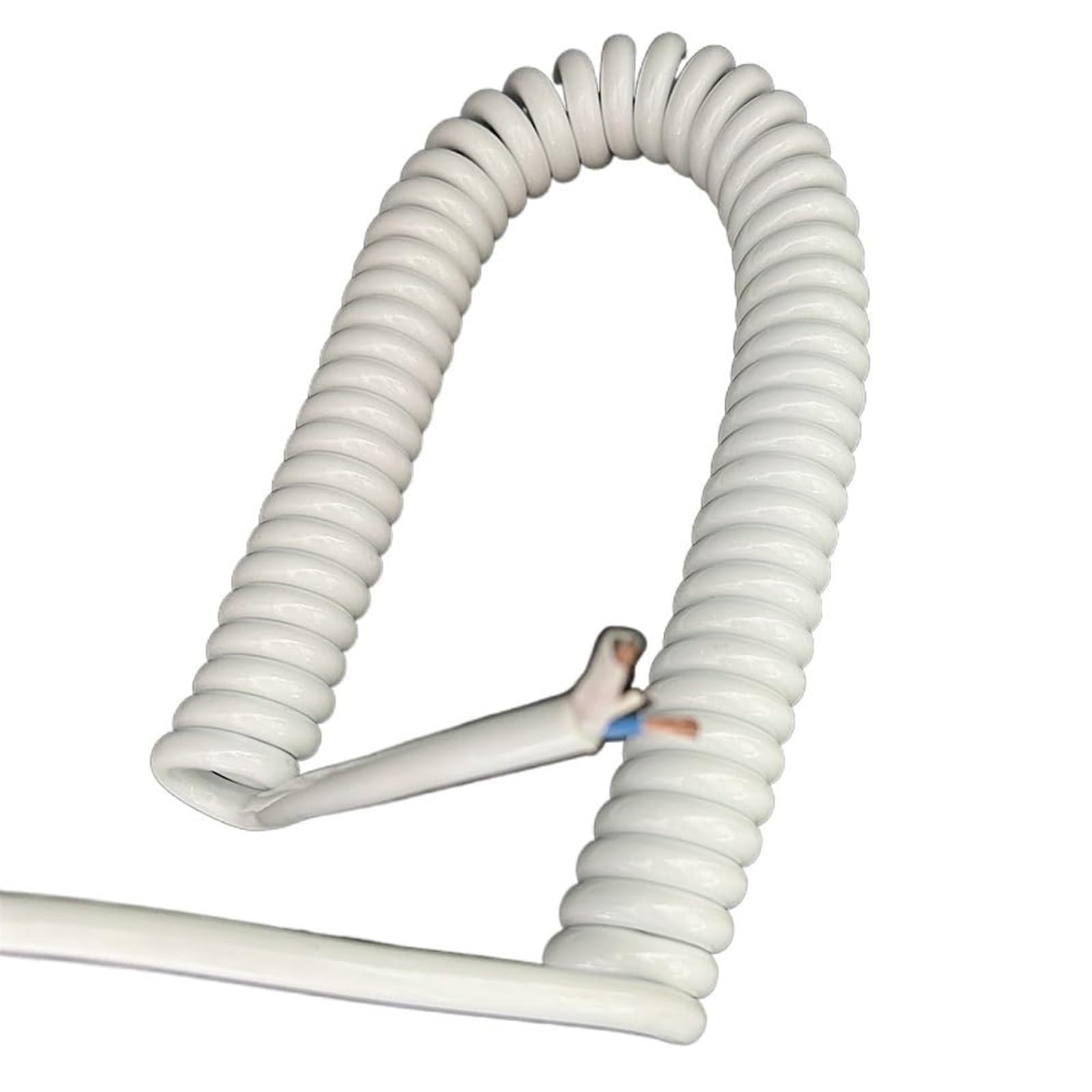 Cable espiral retráctil para gestión de cables en terrazas patios y talleres exteriores