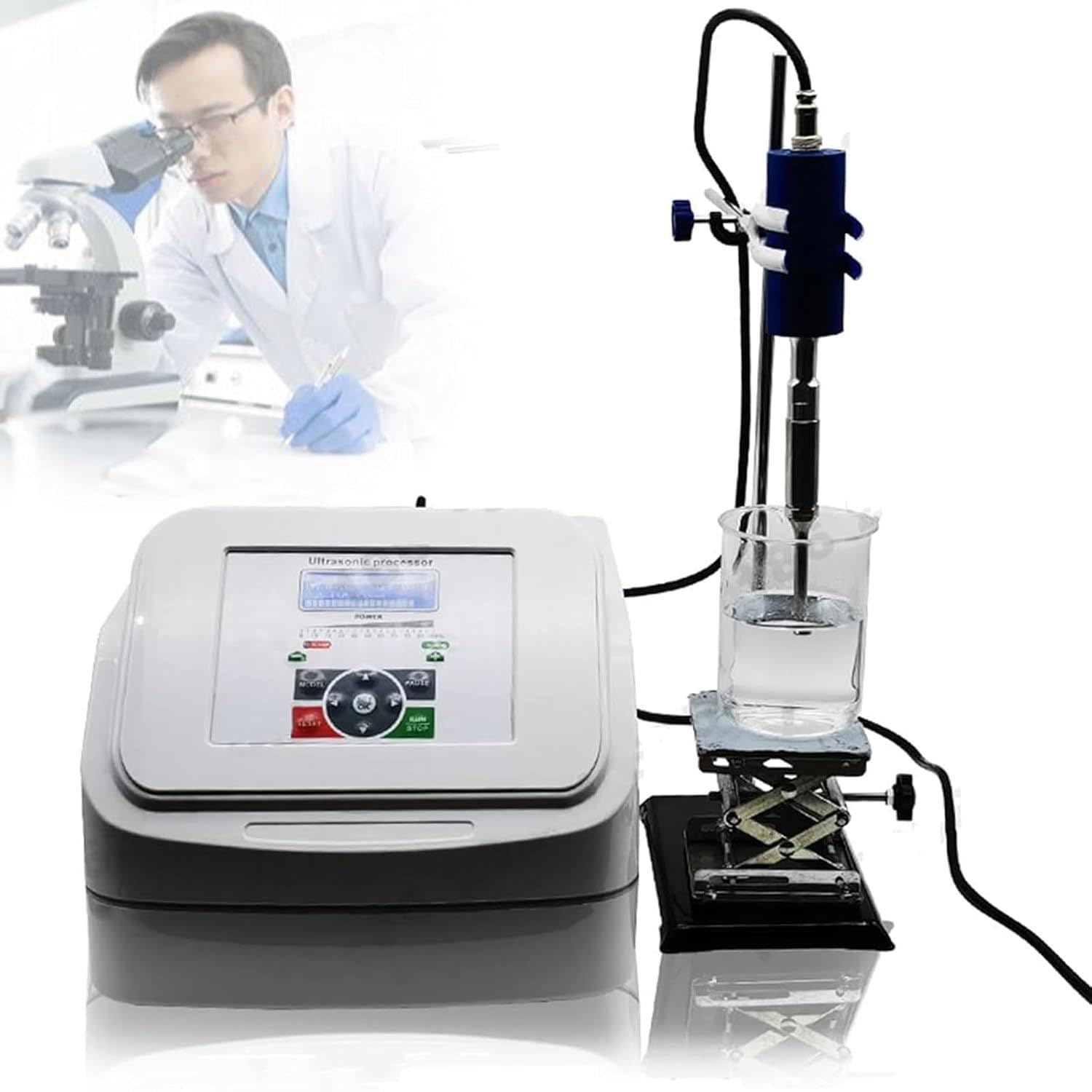 Homogenizator laboratoryjny, laboratoryjny homogenizator dyspersyjny o dużej prędkości, mieszalnik rozrywający komórki z cyfrowym sterowaniem, timer impulsowy włączania/wyłączania 2mmprobe