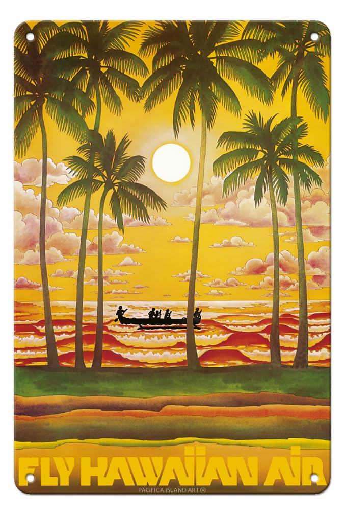 Amazon.com: Pacifica Island Art Hawaii - Fly Hawaiian Air Metal
