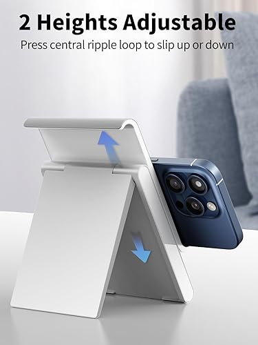 Miniatura 4 de SAIJI Soporte ajustable para tableta, portátil, plegable, para escritorio, compatible con iPad, iPhone, Nintendo Switch, Samsung Galaxy y tabletas