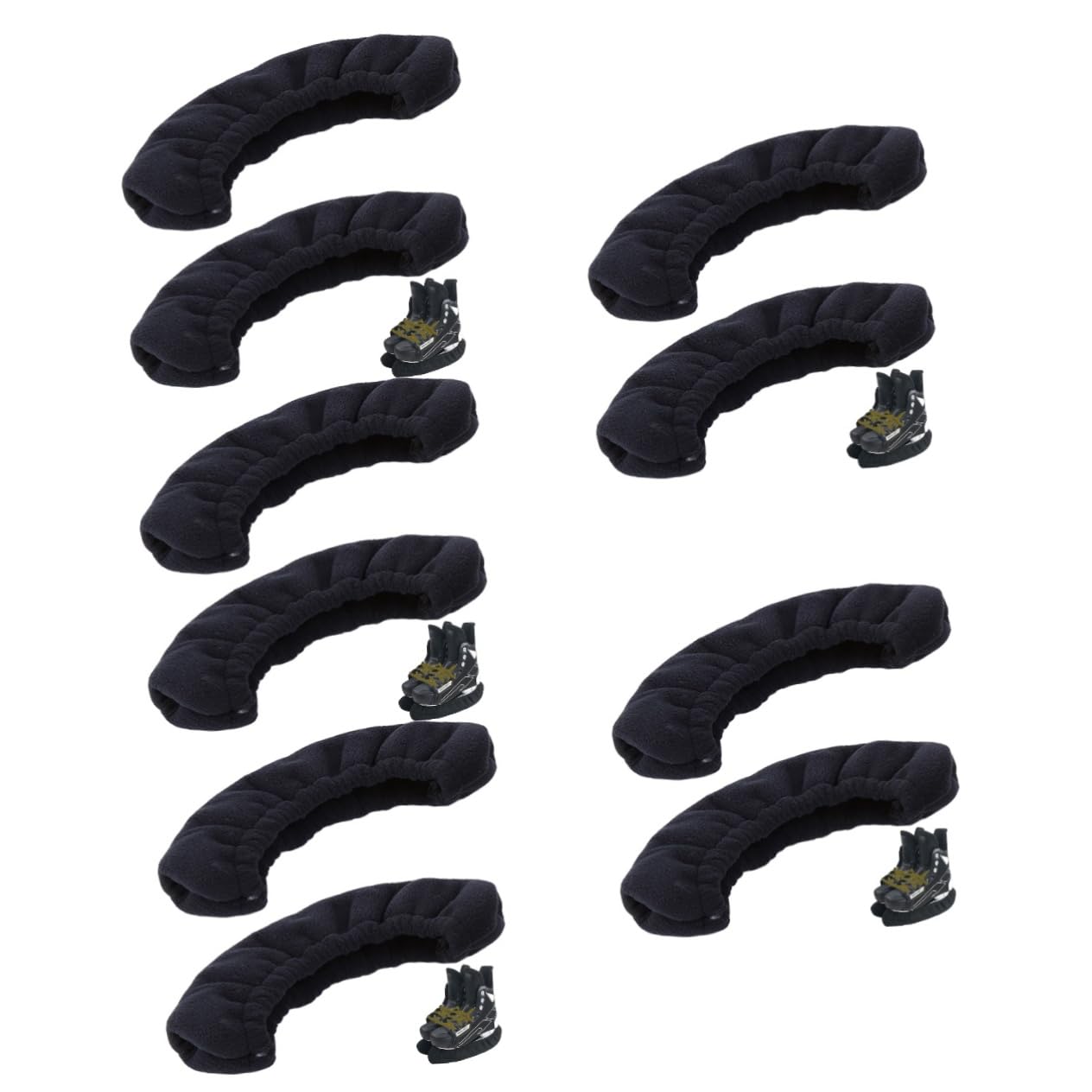 HEMOTON Skate-Schutz Eislaufschuhe Klingen Rollschuhabdeckung Skating-abdeckungen Hockeyschlägerabdeckung Elastisch Eiskufe Schlittschuhsauger Bewachen Skates Flanell Schwarz