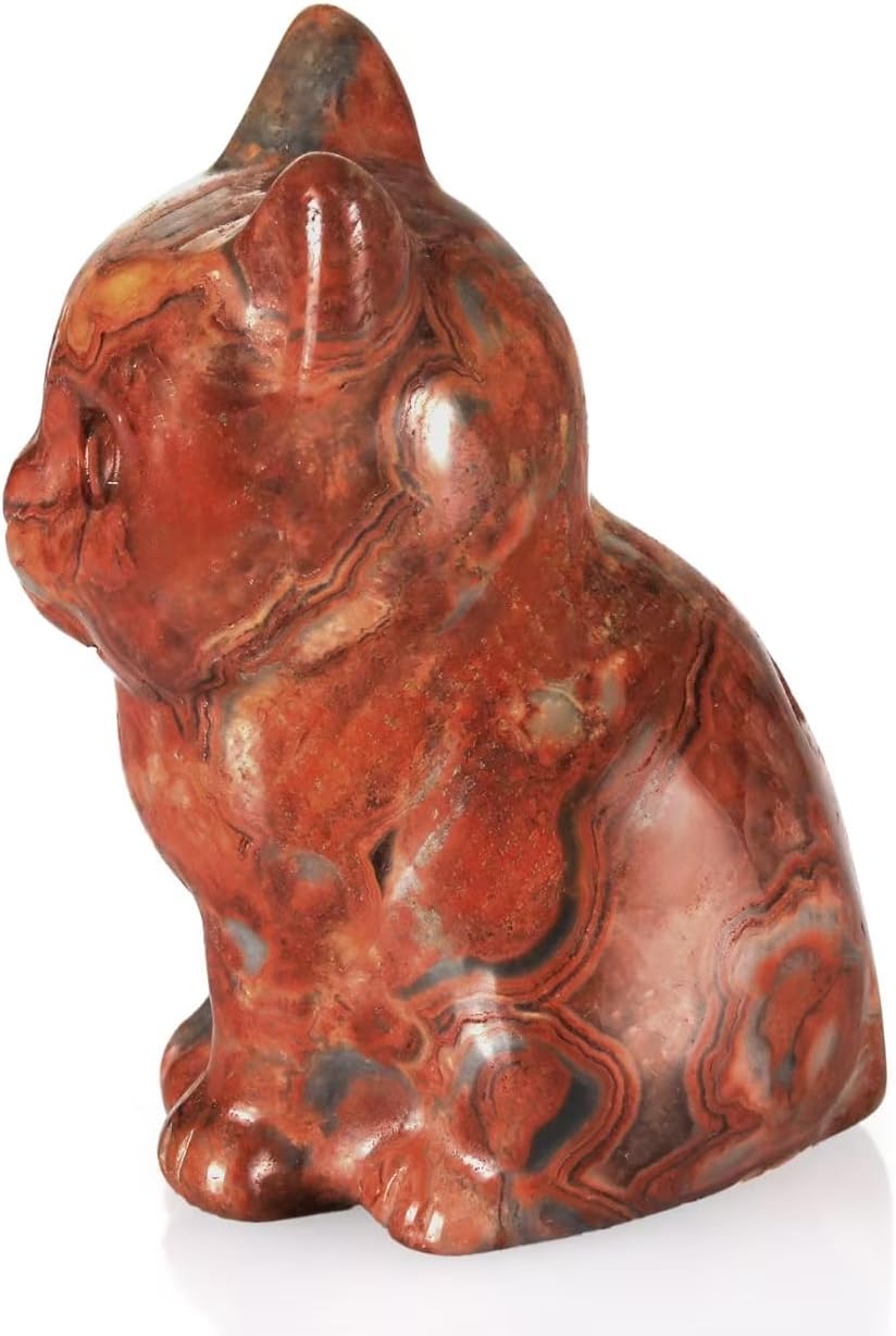 2" Agate Cat Figurine for Independence&Wisdom,Cat Statue for Soft Yet Wild,Cat Decor for Homes&Offices - Image 4