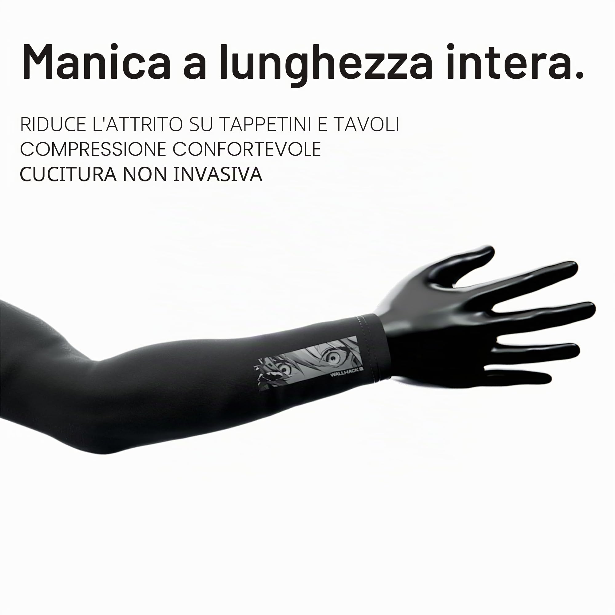 Wallhack Gaming Arm Sleeve | Accessori per la configurazione del gioco Maniche protettive per armi | Maniche da giocatore a compressione per coprire le braccia